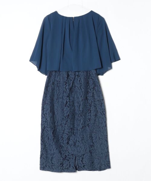 「Lace Ladies」 半袖ワンピース M ネイビー レディース_画像2