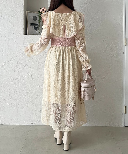 「apres jour」 長袖ワンピース X-LARGE アイボリー レディース_画像8