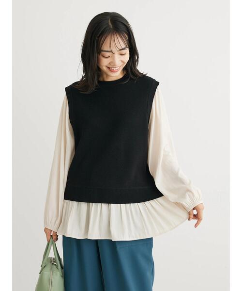 Green Parks（グリーンパークス） 長袖チュニック FREE ブラック