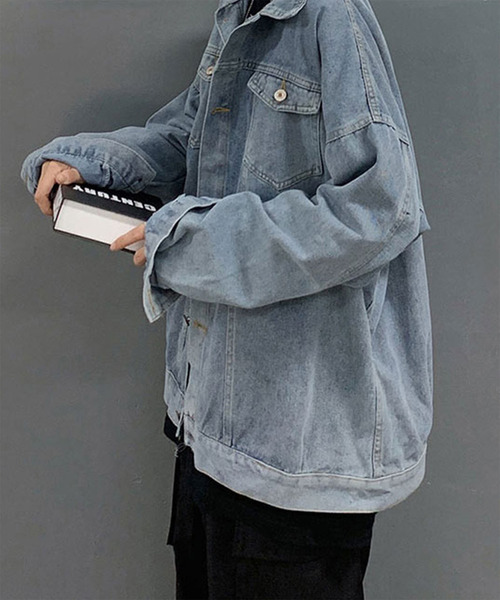 「DEVICE」 デニムジャケット FREE ブルー メンズ_画像2