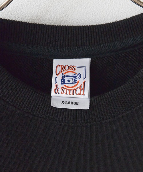 「CROSS & STITCH」 スウェットカットソー M オリーブ メンズ_画像3