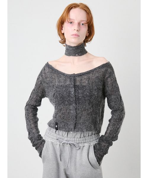 SORIN（ソリン） カーディガン Sheer Mohair Cable Cardigan