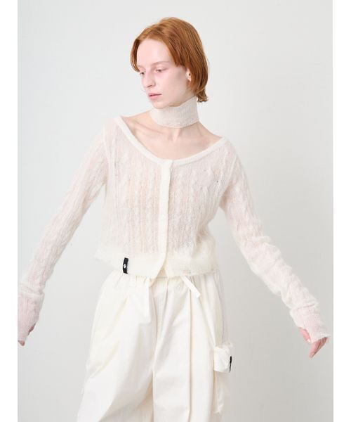 SORIN（ソリン） カーディガン Sheer Mohair Cable Cardigan