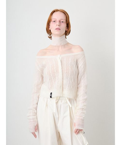 SORIN（ソリン） カーディガン Sheer Mohair Cable Cardigan