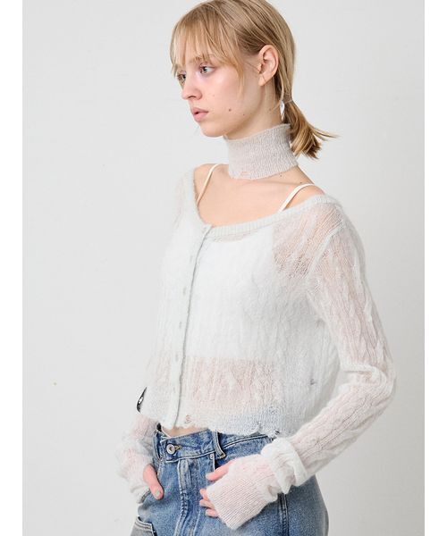 SORIN（ソリン） カーディガン Sheer Mohair Cable Cardigan