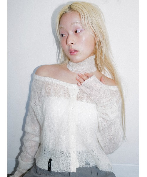 SORIN（ソリン） カーディガン Sheer Mohair Cable Cardigan