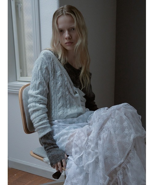 SORIN（ソリン） カーディガン Sheer Mohair Cable Cardigan