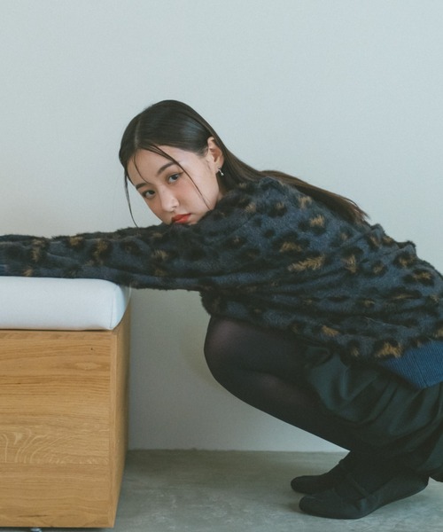 「VANNIE U」 ニットカーディガン FREE ブルー レディース_画像8