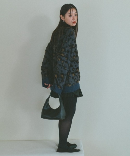 「VANNIE U」 ニットカーディガン FREE ブルー レディース_画像9