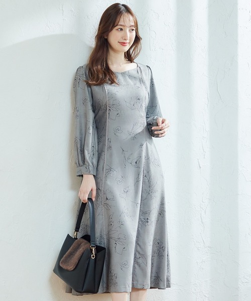 「12Twelve Agenda」 長袖ワンピース M ブラウン レディース_画像2