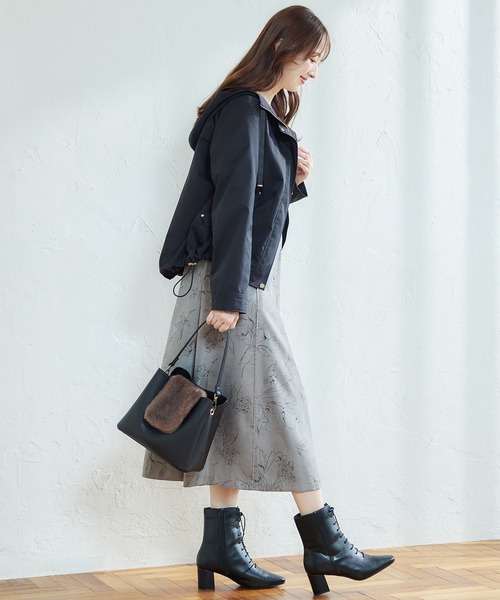 「12Twelve Agenda」 長袖ワンピース M ブラウン レディース_画像5