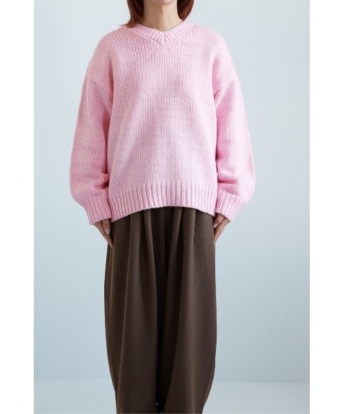 Y's PINK 19AW ローゲージ ショート丈ニット セーター ピンク Y's - Y's PINK 19AW ローゲージ ショート丈ニット セーター ピンクの