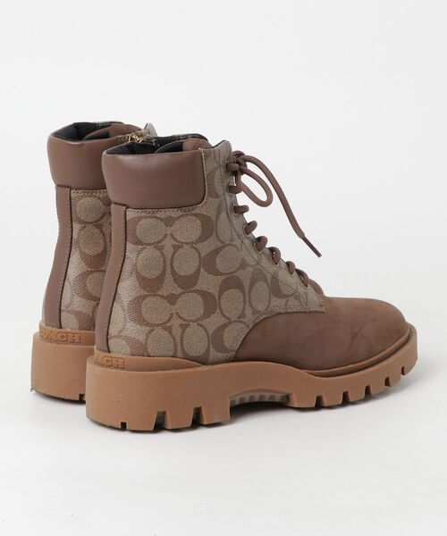 COACH（コーチ） レースアップブーツ 27cm ブラウン メンズ : ZOZOTOWN