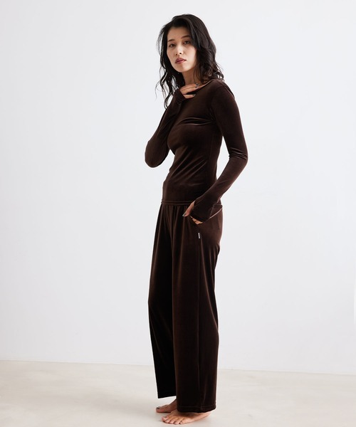 「NERGY」 イージーパンツ FREE イエロー レディース_画像5