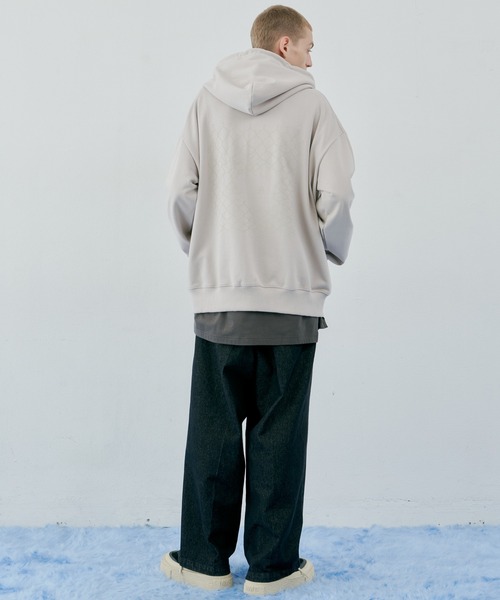 「AIVER」 ジップアップパーカー SMALL ブラック メンズ_画像5