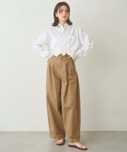 Whim Gazzete バイオ加工チノパンツ ピンク 36 試着のみ バイオ加工チノパンツ | Whim Gazette(ウィム ガゼット)レディース
