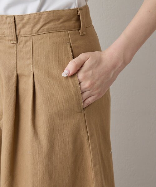 チノパン ペイントタックチノパンツ レディースの画像