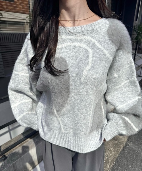 「mellowneon」 長袖ニット FREE ベージュ レディース_画像4
