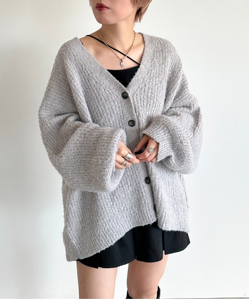 「apres jour mignon」 ニットカーディガン フリー モカ レディース_画像2