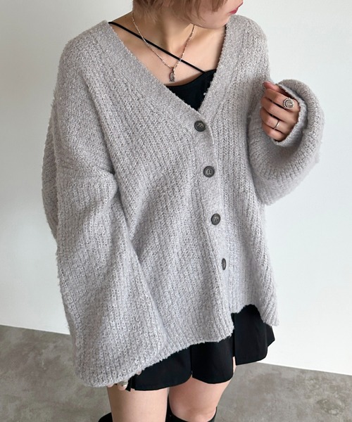 「apres jour mignon」 ニットカーディガン フリー モカ レディース_画像5