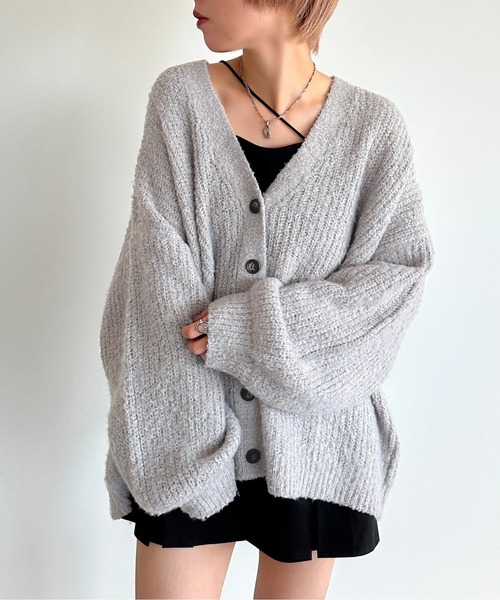 「apres jour mignon」 ニットカーディガン フリー モカ レディース_画像6