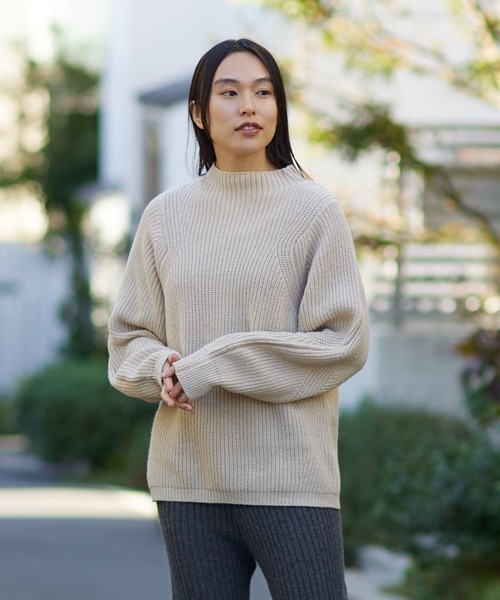 「EKAL」 長袖ニット ONE SIZE ブルー レディース_画像2