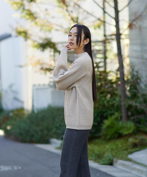 「EKAL」 長袖ニット ONE SIZE ブルー レディース_画像3