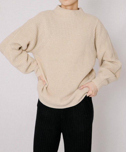 「EKAL」 長袖ニット ONE SIZE ブルー レディース_画像5