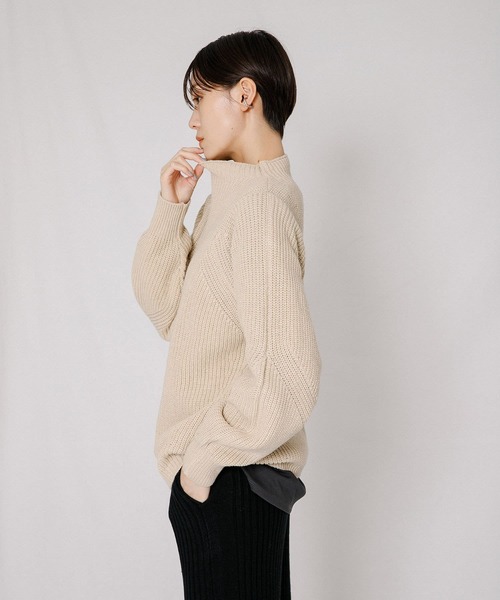 「EKAL」 長袖ニット ONE SIZE ブルー レディース_画像7
