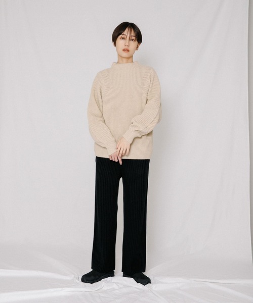 「EKAL」 長袖ニット ONE SIZE ブルー レディース_画像8