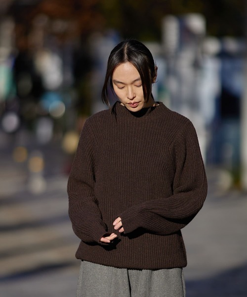 「EKAL」 長袖ニット ONE SIZE ブルー レディース_画像9