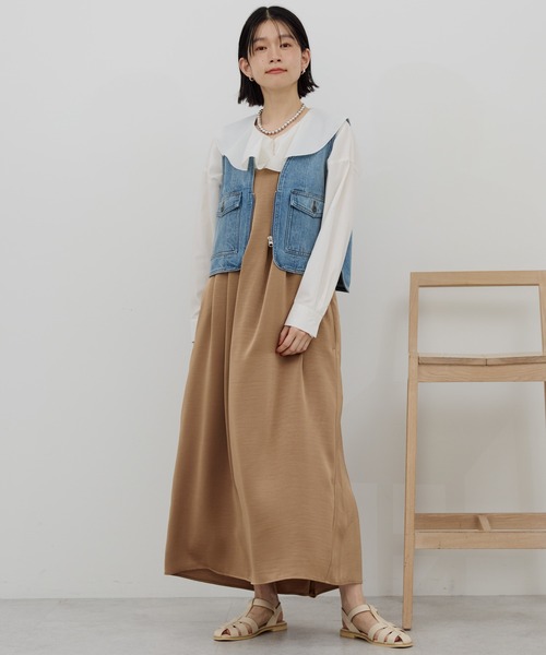 AMERICAN HOLIC（アメリカンホリック） ワンピース タックサテンキャミ