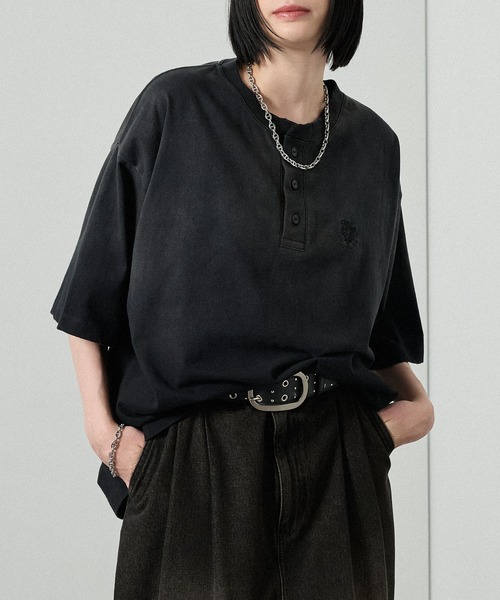 tシャツ 「Alfred Alex」ヴィンテージライク オーバーサイズ ヘンリー