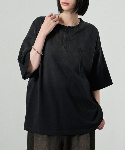tシャツ 「Alfred Alex」ヴィンテージライク オーバーサイズ ヘンリー