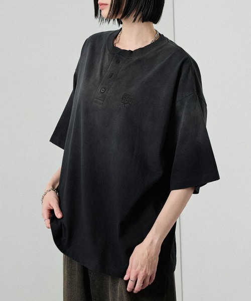 tシャツ 「Alfred Alex」ヴィンテージライク オーバーサイズ ヘンリー