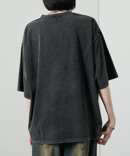 ヘンリーネック tシャツ 「Alfred Alex」ヴィンテージライク オーバー