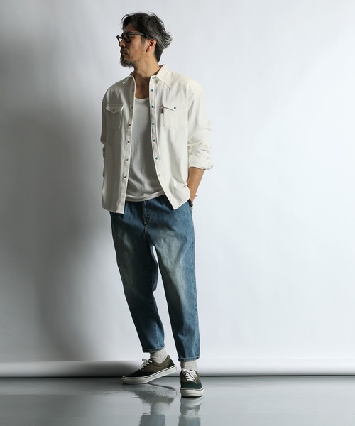 wooyoungmin オフホワイトデニムシャツ The DUFFER of ST.GEORGE（ザダファーオブセントジョージ） シャツ 8.5