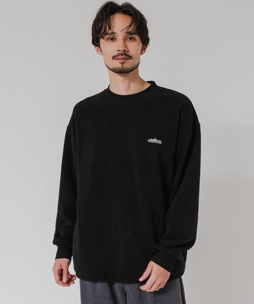 「THOUSAND MILE」 スウェットカットソー MEDIUM ブラック メンズ_画像2