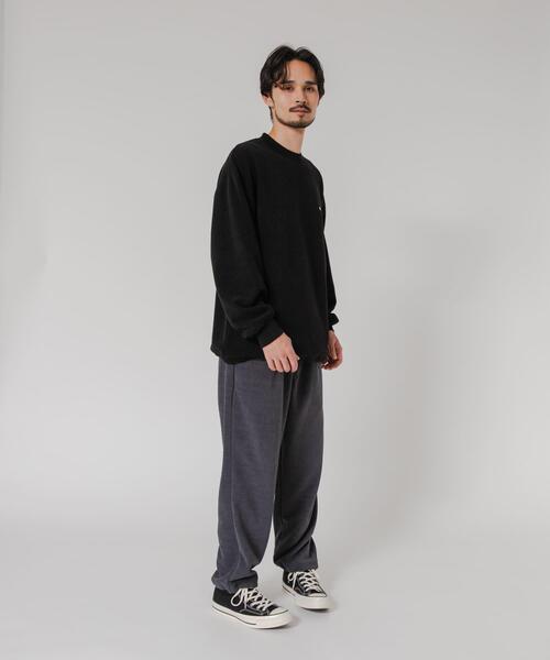 「THOUSAND MILE」 スウェットカットソー MEDIUM ブラック メンズ_画像6