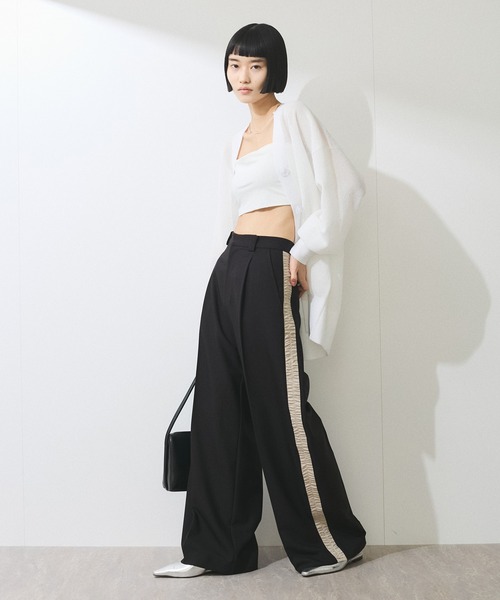 「ADAM ET ROPE'」 パンツ 36 ベージュ系その他 レディースの画像