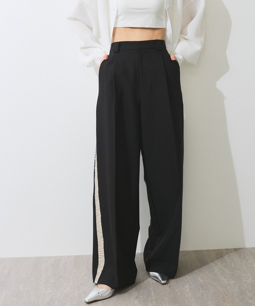 「ADAM ET ROPE'」 パンツ 36 ベージュ系その他 レディースの画像