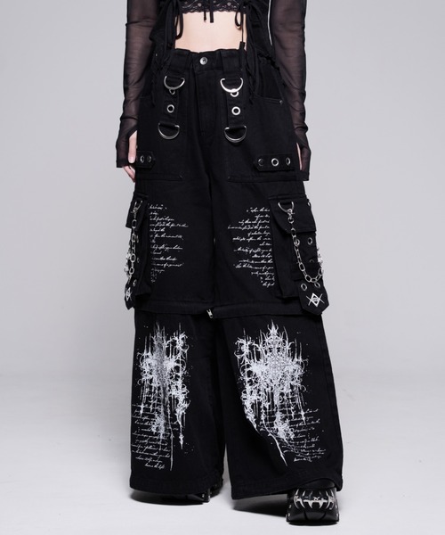 REFLEM（レフレム） ワイドパンツ パンツ 「REFLEM/レフレム」プリント