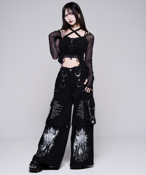 REFLEM（レフレム） ワイドパンツ パンツ 「REFLEM/レフレム」プリント