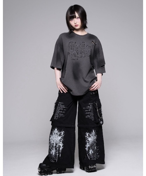 REFLEM（レフレム） ワイドパンツ パンツ 「REFLEM/レフレム」プリント
