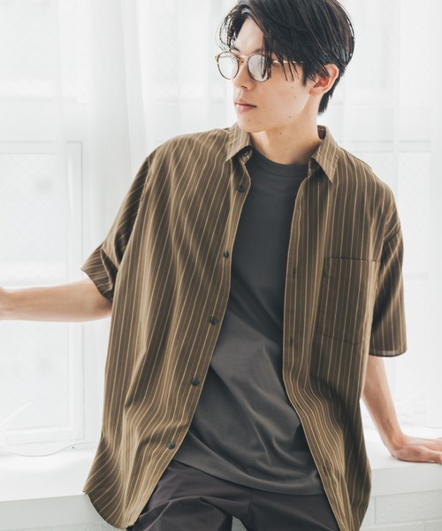 GLOBAL WORK（グローバルワーク） シャツ 半袖 サラサマ快適シャツ