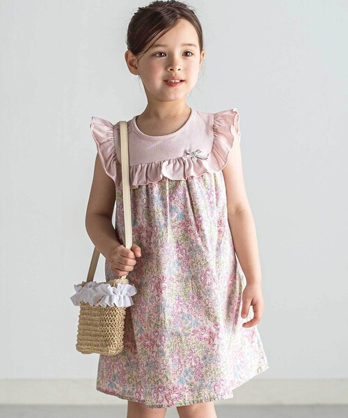 タルティーヌ エ ショコラ リバティワンピース 140 キッズ服(100cm