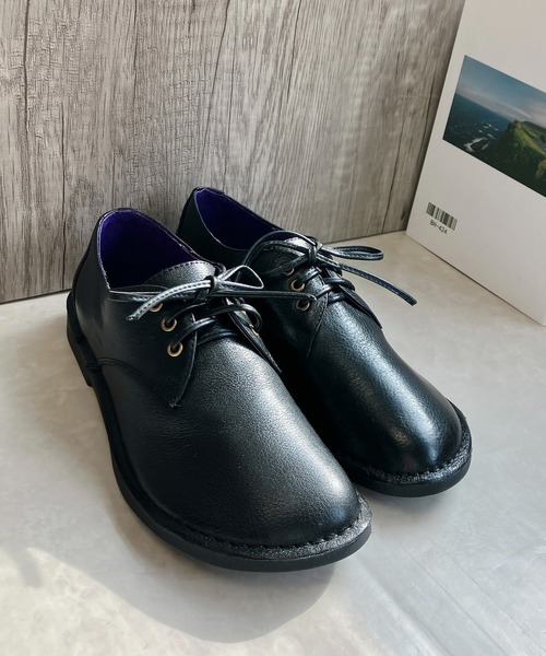 「Hina Green Label」 シューズ 23cm ブラック×ブラック レディース_画像4