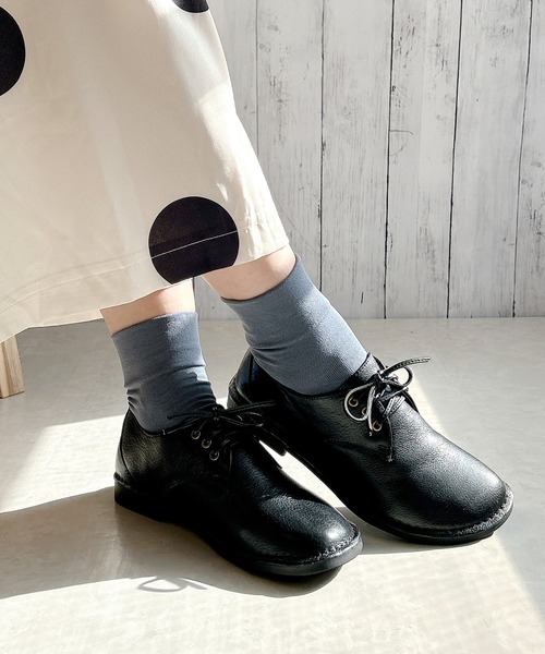 「Hina Green Label」 シューズ 23cm ブラック×ブラック レディース_画像8