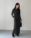 「by LEGNA」 長袖ワンピース - カー...の詳細画像1