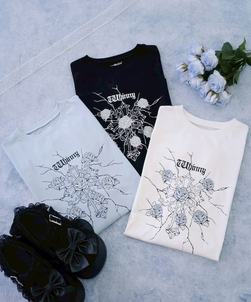 Whinny tシャツ 半袖 Whinny/「2026春夏新作♪」縛られしトゲトゲROSE